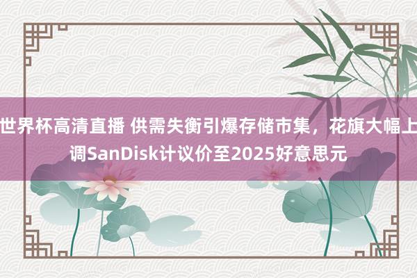 世界杯高清直播 供需失衡引爆存储市集，花旗大幅上调SanDisk计议价至2025好意思元