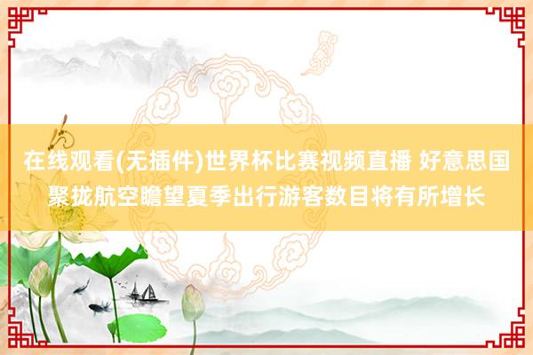 在线观看(无插件)世界杯比赛视频直播 好意思国聚拢航空瞻望夏季出行游客数目将有所增长