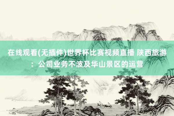 在线观看(无插件)世界杯比赛视频直播 陕西旅游：公司业务不波及华山景区的运营