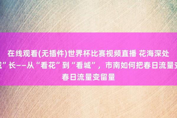 在线观看(无插件)世界杯比赛视频直播 花海深处见“城”长——从“看花”到“看城”，市南如何把春日流量变留量