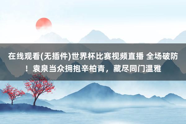 在线观看(无插件)世界杯比赛视频直播 全场破防！袁泉当众拥抱辛柏青，藏尽同门温雅