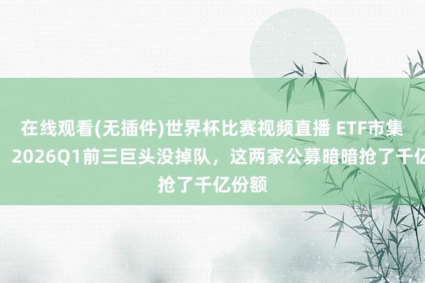 在线观看(无插件)世界杯比赛视频直播 ETF市集洗牌！2026Q1前三巨头没掉队，这两家公募暗暗抢了千亿份额