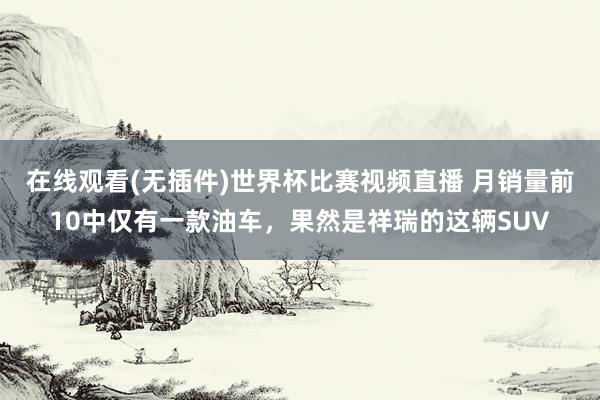 在线观看(无插件)世界杯比赛视频直播 月销量前10中仅有一款油车，果然是祥瑞的这辆SUV