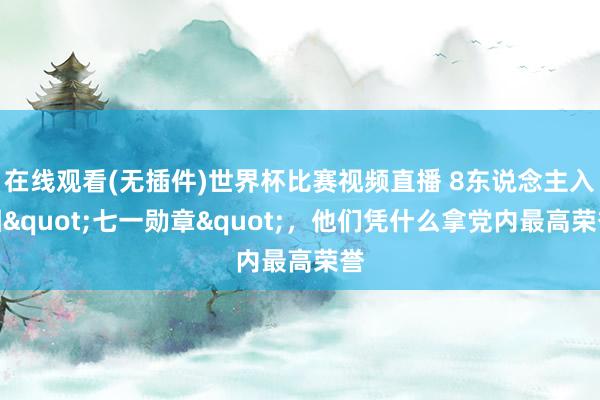在线观看(无插件)世界杯比赛视频直播 8东说念主入围"七一勋章"，他们凭什么拿党内最高荣誉