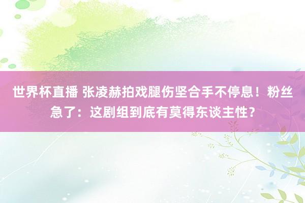 世界杯直播 张凌赫拍戏腿伤坚合手不停息！粉丝急了：这剧组到底有莫得东谈主性？