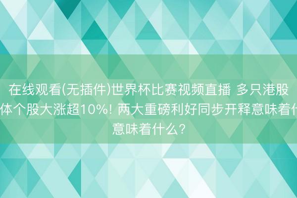 在线观看(无插件)世界杯比赛视频直播 多只港股半导体个股大涨超10%! 两大重磅利好同步开释意味着什么?